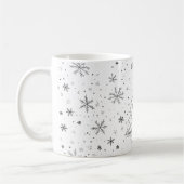 Moderne vrolijke kerstboom Mok (Links)