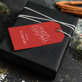 Moderne, vrolijke kerstcursus — Aangepast Cadeaulabel