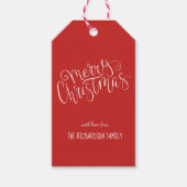 Moderne, vrolijke kerstcursus — Aangepast Cadeaulabel (Voorkant)