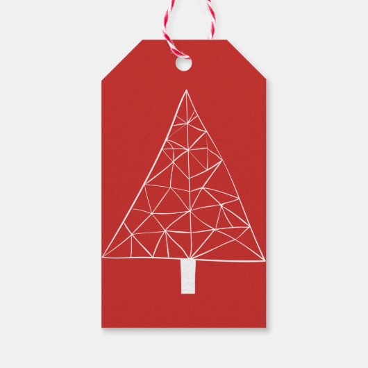 Moderne, vrolijke kerstcursus — Aangepast Cadeaulabel (Achterkant)