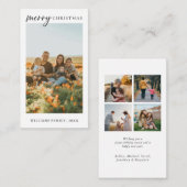 Moderne Vrolijke Kerstfoto Mini Vakantie Kaart Notitiekaartje (Voorkant / Achterkant)