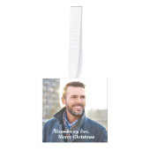 Moderne vrolijke kerstfoto personaliseren decoratie (Voorkant)