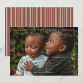 Moderne vrolijke kerstkaart één afbeelding (Voorkant / Achterkant)