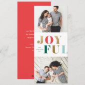 Moderne vrolijke kerstkaart foto (Voorkant / Achterkant)