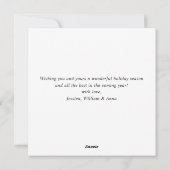 Moderne Vrolijke Kerstmis Één FOTO Groet Eenvoudig Feestdagenkaart (Achterkant)