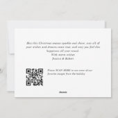 Moderne Vrolijke Kerstmis Één FOTO Groet QR code Feestdagenkaart (Achterkant)