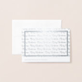 Moderne Vrolijke Kerstmis Kalligrafie Zilveren Ran Folie Kaarten (Met envelop)