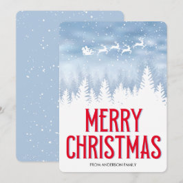 Moderne Vrolijke Kerstmis Niet Foto Feestdagenkaart