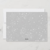 Moderne Vrolijke Kerstmis Sneeuwvlok Script Foto Feestdagenkaart (Achterkant)