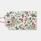 Moderne Vrolijke Kerstmis Typografie Custom Family Cadeaulabel (Achterkant Horizontaal)