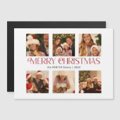 Moderne Vrolijke Kerstmis Typografie Multi-Photo (Voorkant / Achterkant)
