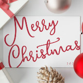 Moderne vrolijke kerstscripttypografie Geen foto Notitiekaartje