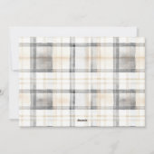 Moderne vrolijke kersttypografie 2 foto Plaid Feestdagenkaart (Achterkant)