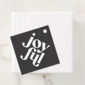 Moderne vrolijke kersttypografie zwart en goud bedankjes labels (In situ)