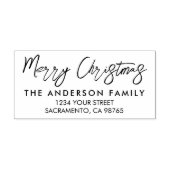 Moderne vrolijke kerstvakantie op maat zelfinktende stempel (Design)