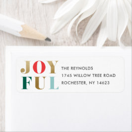 Moderne Vrolijke Kerstvakantie Retouradres Etiket