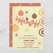 Moderne vrolijke leuke jingle en meng vakantiefees kaart (Voorkant / Achterkant)