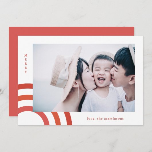 Moderne vrolijke met roze Geo-foto (Voorkant / Achterkant)