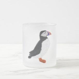 Moderne vrolijke papegaaiduiker matglas koffiemok