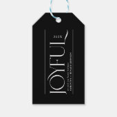 Moderne Vrolijke Prettige Feestdagen Prettig Kerst Cadeaulabel (Voorkant)