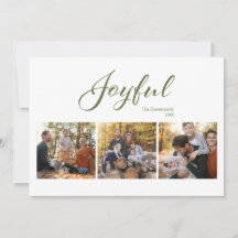 Moderne Vrolijke Script 3 Foto Familie