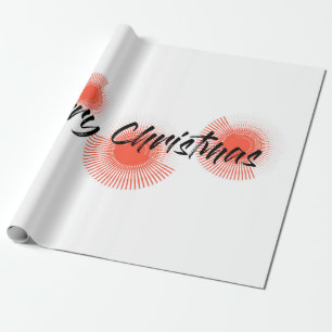 Moderne, vrolijke, speelse design "prettige kerst" cadeaupapier
