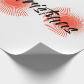 Moderne, vrolijke, speelse design "prettige kerst" cadeaupapier (Hoek)