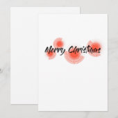 Moderne, vrolijke, speelse design "prettige kerst" feestdagenkaart (Voorkant / Achterkant)