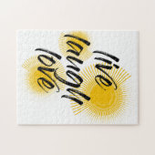 Moderne, vrolijke, trendmatige design Live Laugh L Legpuzzel (Horizontaal)