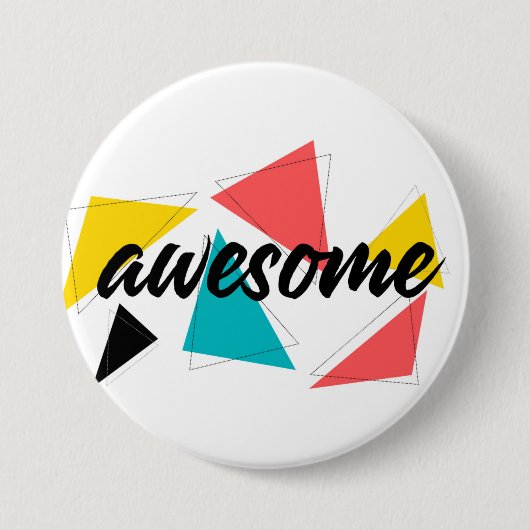 Moderne, vrolijke, trendy stadsontwerp van "Geweld Ronde Button 7,6 Cm (Voorkant)