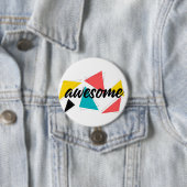 Moderne, vrolijke, trendy stadsontwerp van "Geweld Ronde Button 7,6 Cm (In situ)