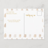 Moderne vrolijke typografie Halfboog 2-foto Feestdagenkaart (Achterkant)