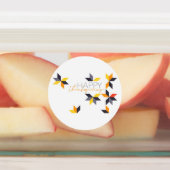 Moderne, vrolijke vormgeving van Prettig Thanksgiv Labels (Aangebracht)