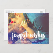 Moderne vrolijke wensen Vakantie foto Briefkaart (Voorkant / Achterkant)