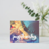 Moderne vrolijke wensen Vakantie foto Briefkaart (Staand voorkant)