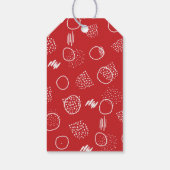 Moderne vrolijkheid | Rood | Foto Vakantie Cadeaulabel (Achterkant)