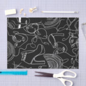 Moderne vrouw, Abstracte lijn Tissuepapier (Craft)