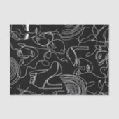 Moderne vrouw, Abstracte lijn Tissuepapier (Voorkant)