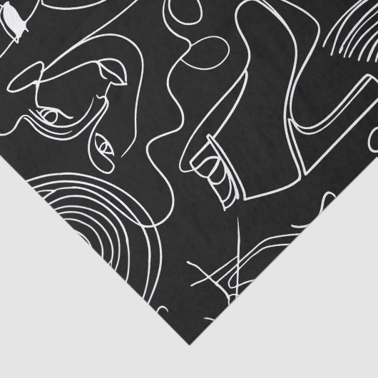 Moderne vrouw, Abstracte lijn Tissuepapier (Detail)