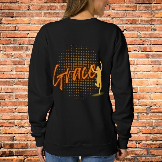 Moderne vrouw die het Grace Life Personaliseer Trui