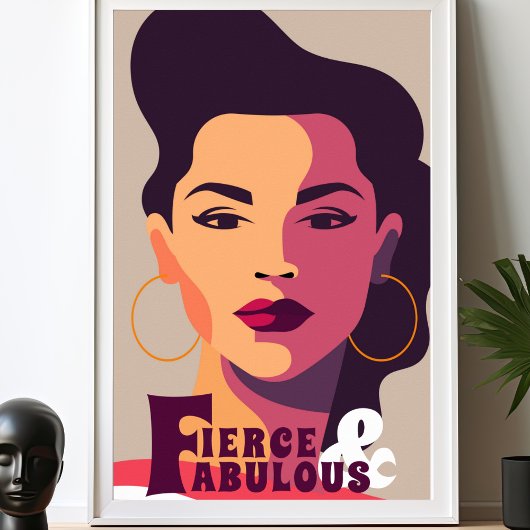 Moderne Vrouw FEL & FABULOUS Abstract Poster