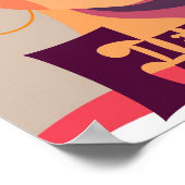 Moderne Vrouw FEL & FABULOUS Abstract Poster (Hoek)