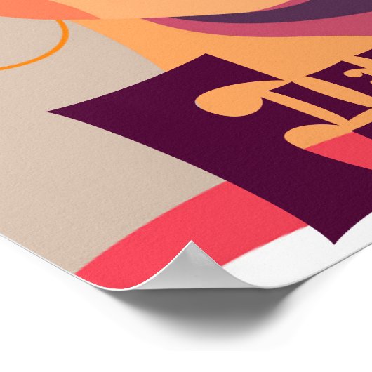 Moderne Vrouw FEL & FABULOUS Abstract Poster (Hoek)