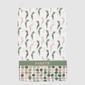 Moderne Vrouw Golfer Monogram Golfhanddoek (Voorkant)