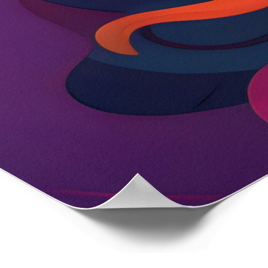 Moderne vrouw Levendige werveling van emoties Poster (Hoek)