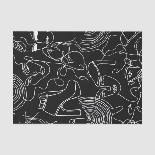Moderne Vrouw, Lijn Abstract Tissuepapier (Voorkant)