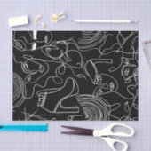 Moderne Vrouw, Lijn Abstract Tissuepapier (Craft)