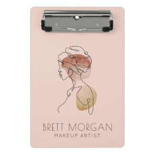 Moderne vrouw Makeup Artist Blush Pink Mini Klembord