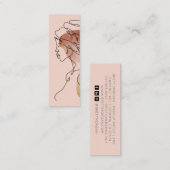 Moderne vrouw Makeup Artist Blush Pink Mini Visitekaartje (Voorkant / Achterkant)