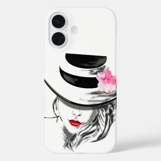 Moderne vrouw met Pet iPhone Case (Achterkant)